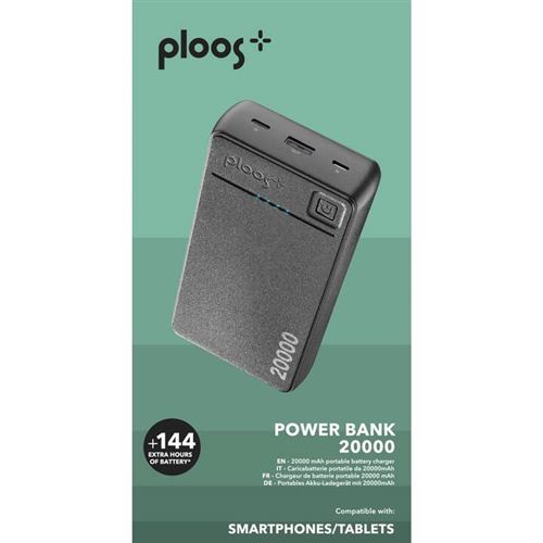 Powerbank Cellularline Ploos 20000mAh USB+USB-C Preto Online