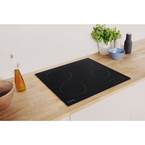 Placa de Vitrocerâmica Indesit RI 161 C | 58 cm | 4 Zonas | Preto Sale