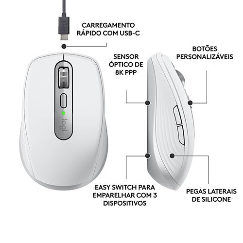 Rato Óptico Logitech MX Anywhere 3S - Branco Online