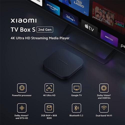 Android TV Xiaomi TV Box S 4K (2 Gen) - 8GB Online