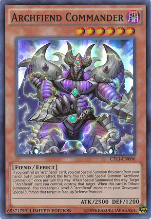 Archfiend Commander [CT11-EN006] Super Rare Fashion