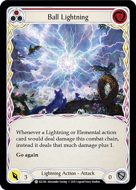 Ball Lightning (Red) [ELE186] (Tales of Aria)  1st Edition Rainbow Foil Supply