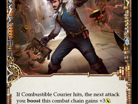 Combustible Courier (Yellow) [CRU110] 1st Edition Rainbow Foil For Cheap