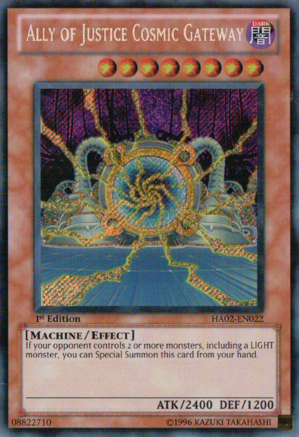 Ally of Justice Cosmic Gateway [HA02-EN022] Secret Rare For Discount