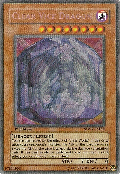 Clear Vice Dragon [SOVR-EN098] Secret Rare For Sale