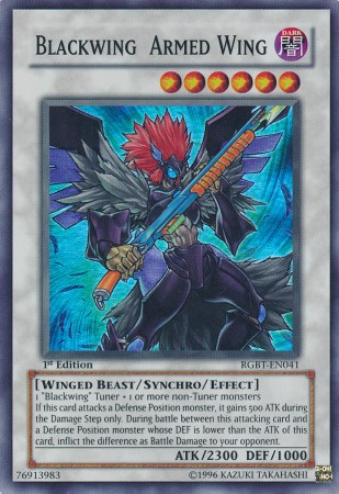 Blackwing Armed Wing [RGBT-EN041] Super Rare on Sale