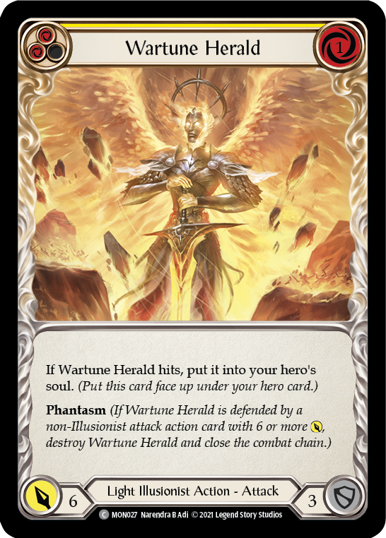 Wartune Herald (Yellow) [MON027-RF] 1st Edition Rainbow Foil on Sale