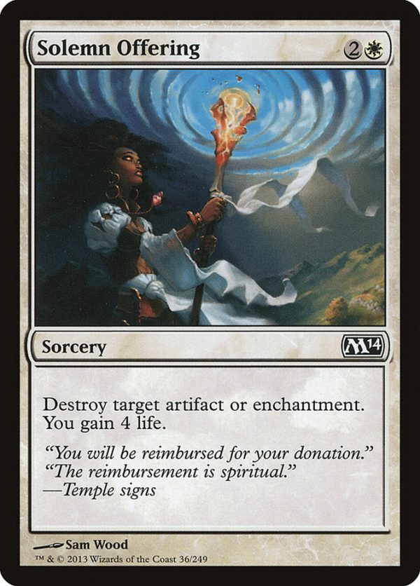 Solemn Offering [Magic 2014] For Cheap