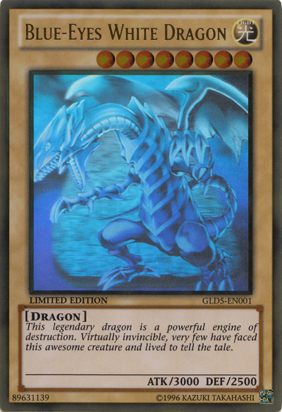 Blue-Eyes White Dragon [GLD5-EN001] Ghost Gold Rare For Cheap